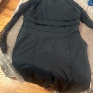 Elegant Black Lace Sleeve jumpsuit